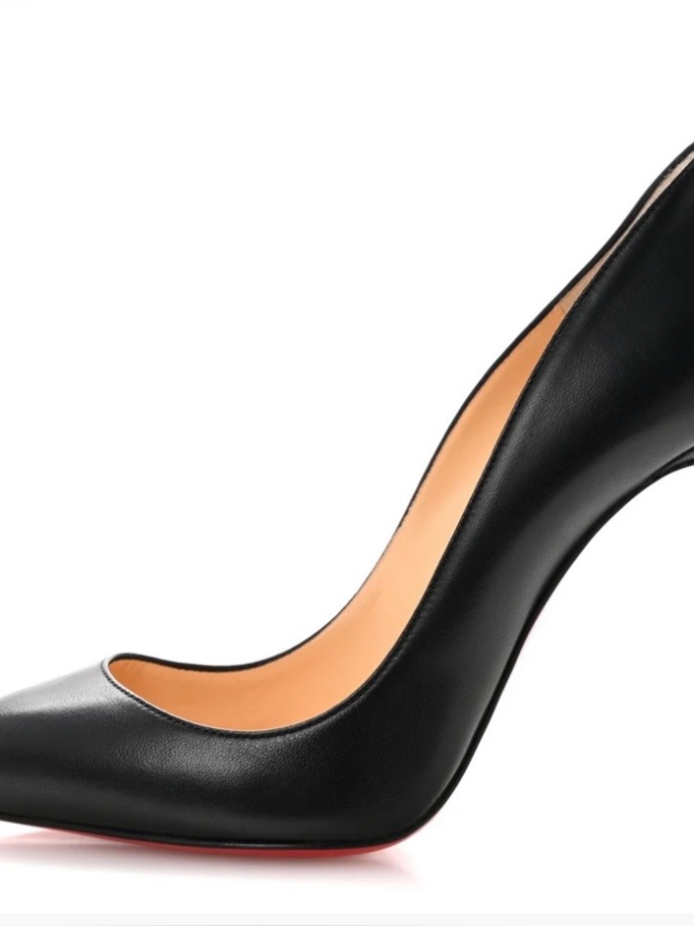 Christian Louboutin Pigalle Follies 100 Black Napa Leather Heels-Size 36.5